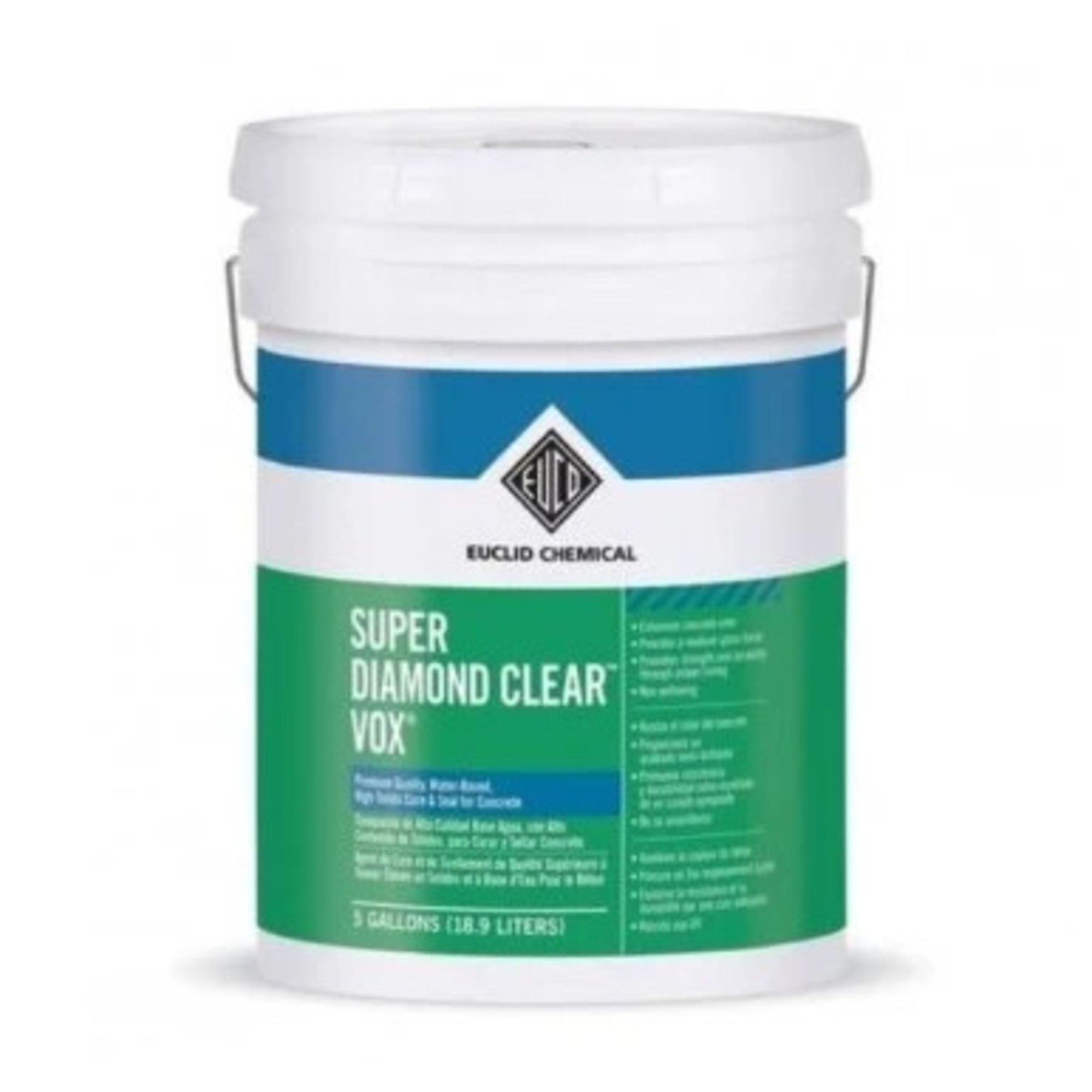 Euclid Super Diamond Clear VOX VOC Compliant Water-Based High Solids Cure & Seal for Concrete 5 Gallon